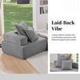 thumbnail image 6 of Lounge Frame for Luxury Boucle Floor Couch Set, Oversized Modular U Shaped Sectional Sofa, Convertible Sleeper Couch, Spacious Foam-Filled Sofa Bed for Living Room, Gray, 6 of 9
