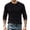 #0058-Black, variant on Men's Henley Button Placket Tee Long Sleeve Polyester Blend Casual Relaxed Fit Regular