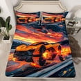 thumbnail image 2 of Castle Fairy Kids Teens Car Bed Sheets,Speed Race Car King Sheets, 2 of 7