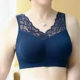 thumbnail image 3 of Elainilye Fashion No Underwire Bras for Women Yoga Bra Gathering Bra Wireless Underwear Sports Bras Back Smoothing Bra,Blue, 3 of 9