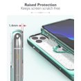 thumbnail image 3 of Vena Glitter Case, vLove Glitter Heart Case Slim Dual Layer Protection, Designed for iPhone 11 Pro - Teal (PC) and Clear TPU with Glitter, 3 of 9