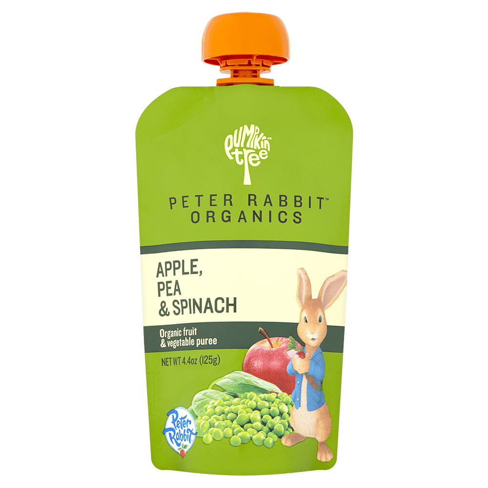 Peter Rabbit Organics Apple, Pea & Spinach Organic Fruit & Vegetable Puree, 4.4 oz