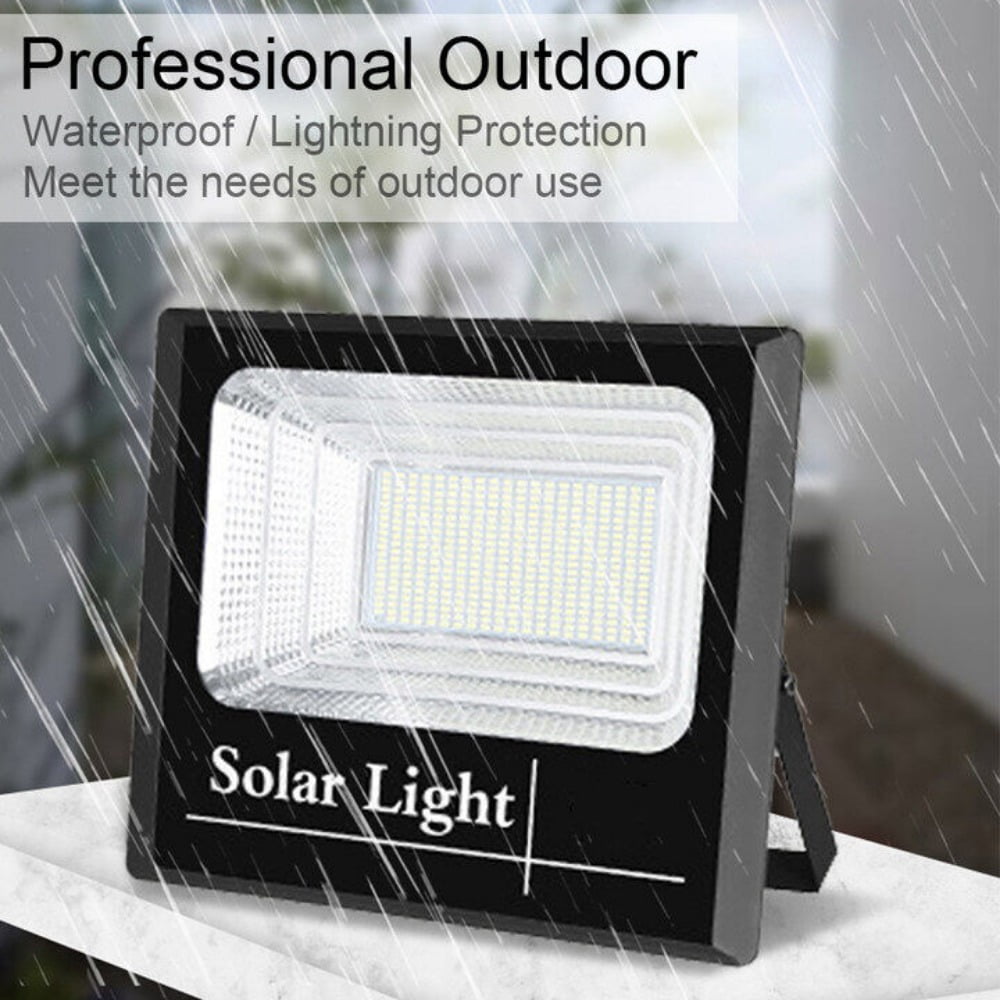 EROCK Outdoor Waterproof Flood Light Solar Dusk Dawn LED Road Lamp+Solar Panel+Remote