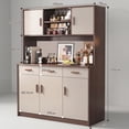 thumbnail image 4 of Zocalo Alacena de Cocina 120 cm con 3 Cajones y Gabinetes de Almacenamiento, Beige, 4 of 11