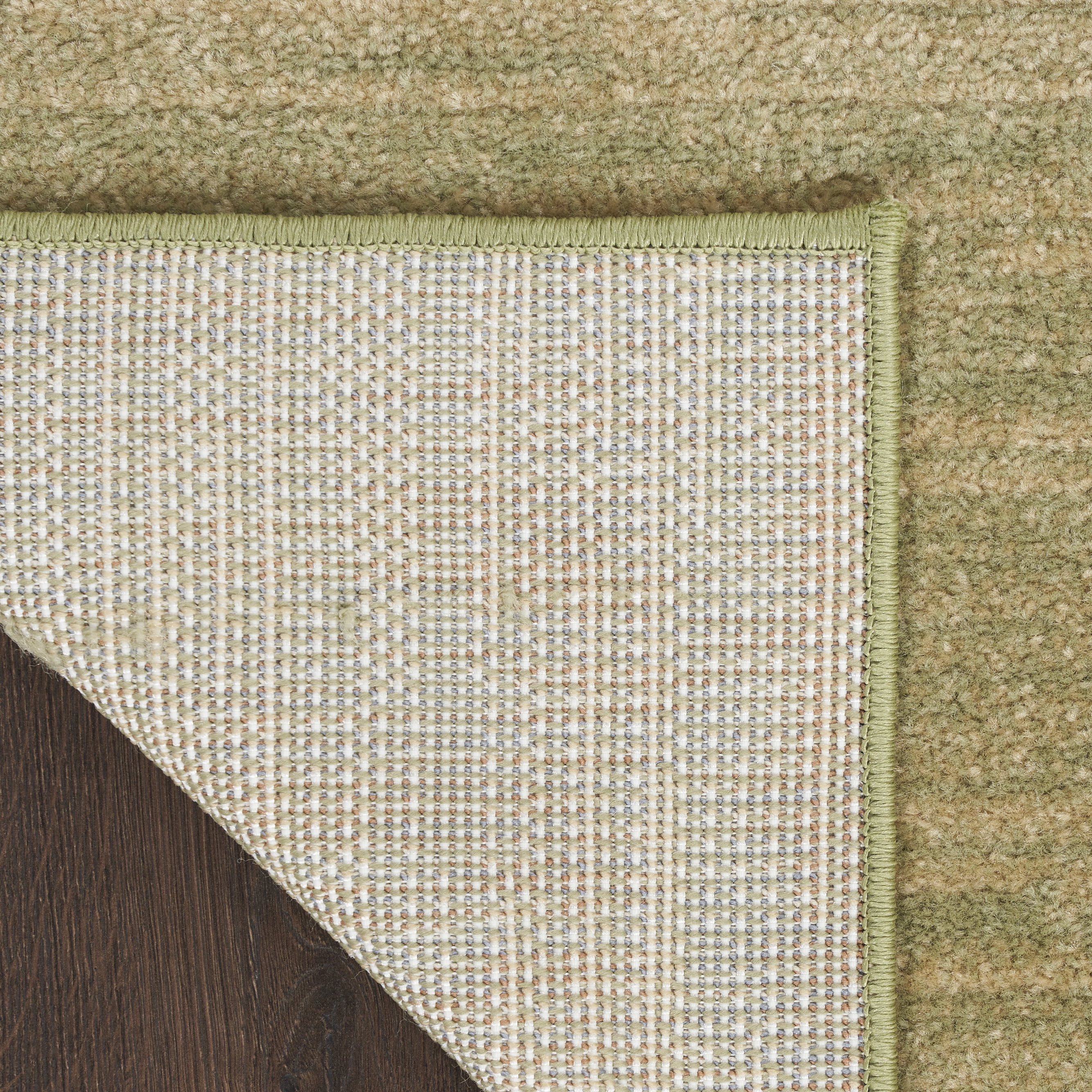 Nourison Essentials Indoor/Outdoor Green Gold 3' x 5' Area Rug (3x5)