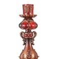 thumbnail image 2 of LiviNest 20 Inch Tall Decorative Candle Holder with Grape Vine Motif for Wine Enthusiasts - Vintage Bronze Finish & Red Marble Resin for Home Decor & Gifts, 2 of 5