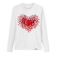 thumbnail image 4 of Spring Tops for Women Viikei Womens Clothes Plus Size,Sweatshirts for Women Loose Fit,Women's Valentine's Day Fashion Print Loose Comfortable Crew-neck Long Sleeve Tops White S, 4 of 4