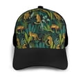 thumbnail image 3 of Yiaed Jungle Leopard Yellow Print Baseball Cap Dad Hat Polo Style Plain Blank Adjustable Size, 3 of 5