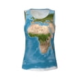thumbnail image 4 of Fotbe Earth View World Map Womens Loose Fit Casual Flowy Slim-Fit Tank Tops Athletic Round Neck Trendy Sleeveless Summer Tops for Gym and Yoga-Medium, 4 of 9