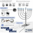 thumbnail image 4 of Zion Judaica Large Display Menorah Electric Hanukah Menorah Powered by USB Hanukkiah with LED Flame-Shaped Bulbs Chanukah Lights Minorah Hanukah Decor$$Home Decor, Kitchen, & Other, 4 of 6