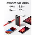 thumbnail image 3 of VEEKTOMX Portable Charger with Built in Cables 20000mAh, Power Bank for iPhone with AC Wall Plug, Fast Charging USB C Slim Battery Pack with LED Display Co, 3 of 8