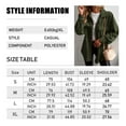 thumbnail image 5 of Womens Casual Jacket Corduroy Shacket Blouses Button Down Shirts Pocket Long Sleeves Tops Jacket Coats, 5 of 7