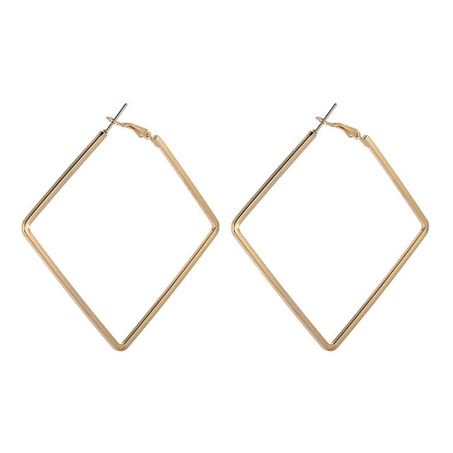 Boucles d'Oreilles pour Femmes, Boucles d'Oreilles Pendantes Carrées Géométriques