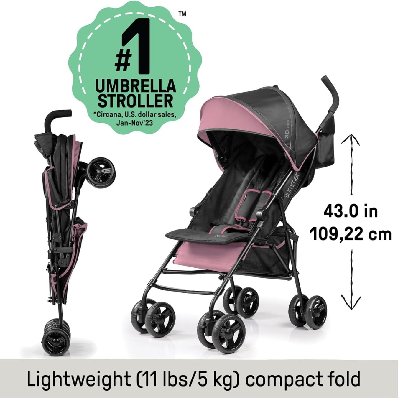 Convenience Stroller Pink Summer Infant 3d Lite Newborn Stroller