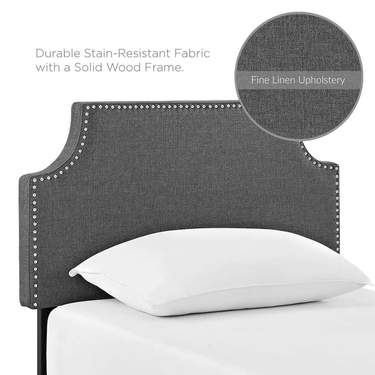 Modway Laura Twin Upholstered Fabric Headboard, Gray photo 7