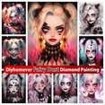 thumbnail image 2 of Pintura de diamantes de polvo de hadas Harley Quinn, mosaico de arte del Joker de la chica del payaso, bordado de punto de cruz, diamantes de imitación, decoración del hogar, regalo, 2 of 4
