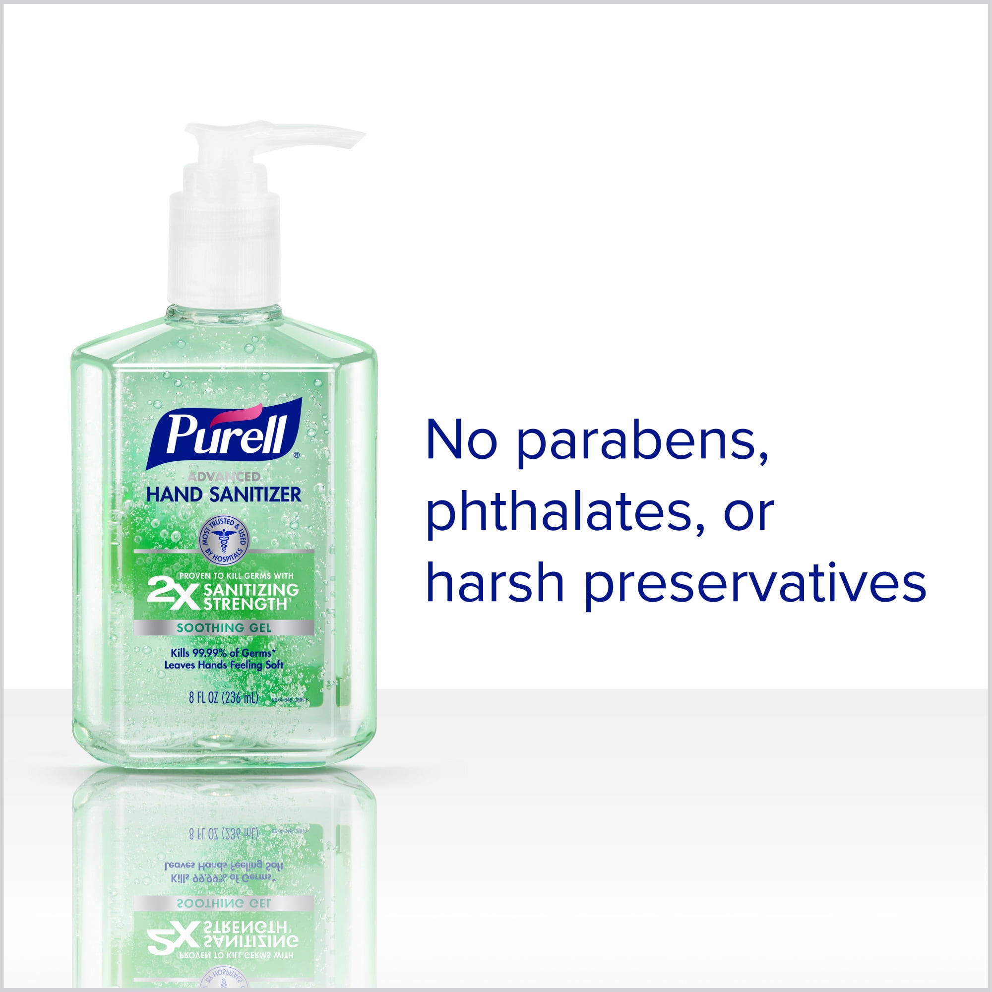 PURELL® Advanced Hand Sanitizer Soothing Gel, 8 oz Pump Bottle (Adult)