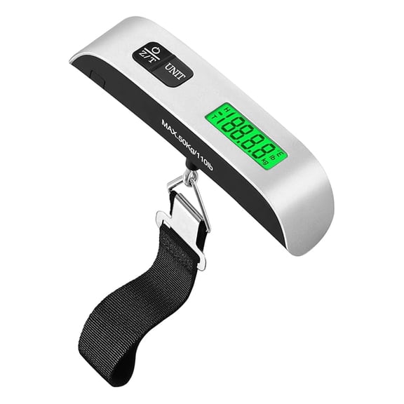 Behome Digital Luggage Scale, Hanging Baggage Scale with Temperature Sensor, Portable Travel Suitcase Weighing Scale with LCD Display, 110 Pounds, Battery Included