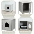 thumbnail image 5 of TRIXIE Small Cat Litter Box Enclosure Hidden Litter Indoor Cat Furniture Pet Home Side Table Gray, 5 of 7
