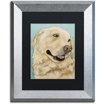 Trademark Fine Art "Jasper" Canvas Art by Pat Saunders-White, Black Matte, Silver Frame