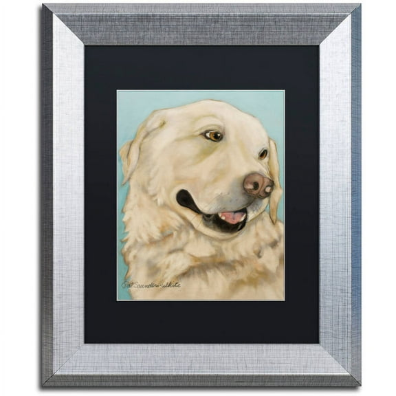 Trademark Fine Art "Jasper" Canvas Art by Pat Saunders-White, Black Matte, Silver Frame