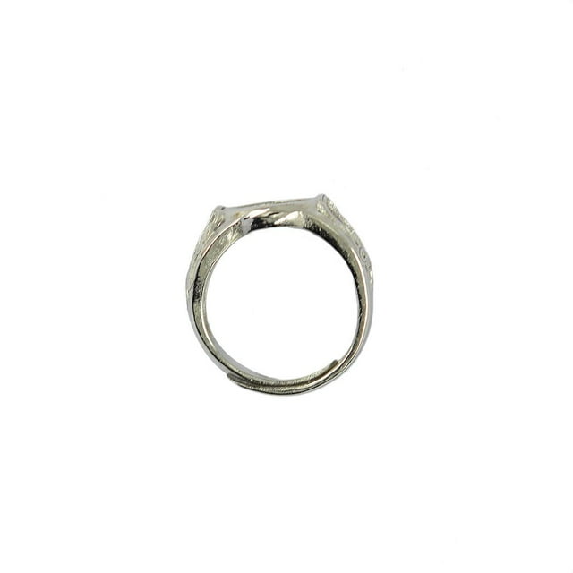 Anillo Ajustable de Latón Plateado 10mm Zulema