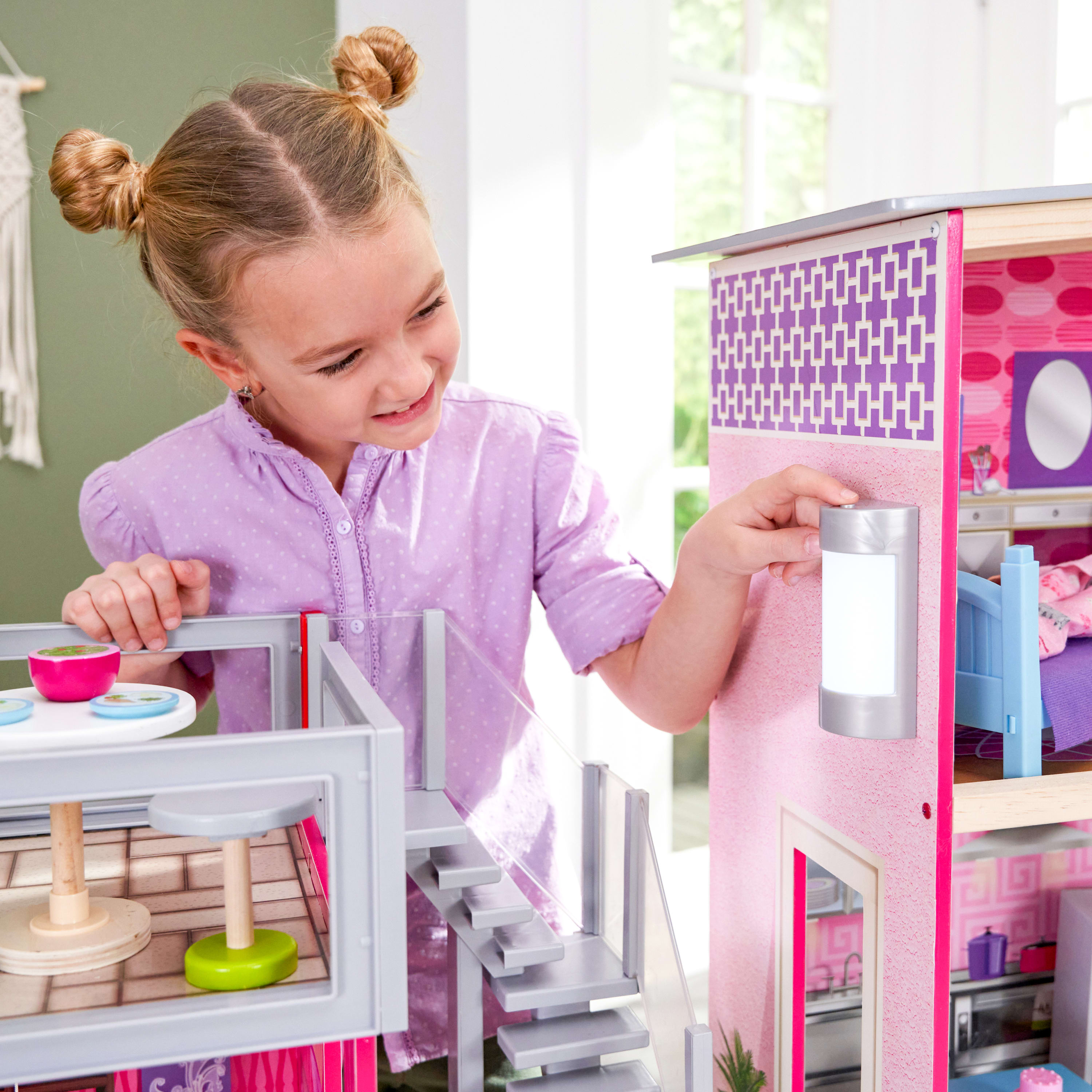 KidKraft Uptown Wooden Dollhouse with 36 Accessories, Ages 4 & up - image 5 of 11