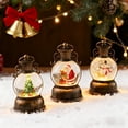 thumbnail image 2 of 1pc Vintage USB-Powered Self-Lit Snow Globe Music Box with Rotating Dome Lid - Twinkling Lights, Water-Filled Center Santa Claus/Nutcracker/Rudolph Figures Battery-Free PS Resin Christmas Tree Decor,, 2 of 5