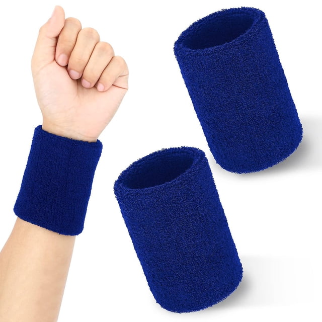 Muñequeras deportivas Afortunado 2 piezas elásticas de algodón absorbentes para baloncesto