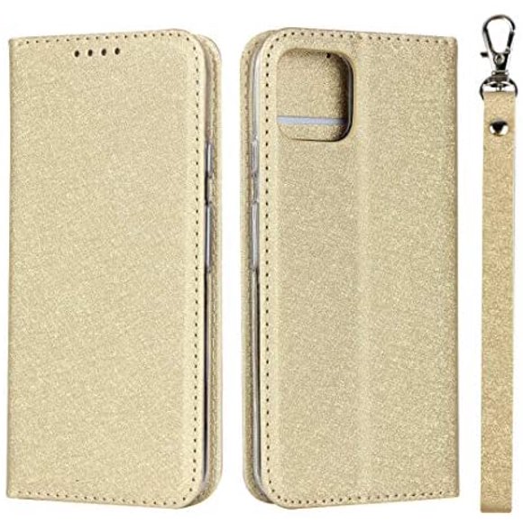 Sailortech for Pixel 4 Wallet Case Silk Leather Case Flip Cover with Card Slots+Wristlet+Stand Holder Luxury PU Leather