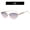 C4-grey powder, variant on Rivet triangle cat-eye sunglasses, frameless with cut edges, European and American fashion, high-end feel, anti-sun, sun protection, stylish and versatile
