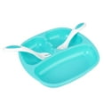 thumbnail image 3 of LYUMO 3Pcs Children Placemat Plate Portable Baby Non‑Slip Meal Plate Set with Spoon Fork, 3 of 8