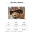 thumbnail image 5 of Rateoe Cowboy Hat Guinea Pig Pattern Flannel Throw Blanket, Ultra-soft Blanket for Bed, Couch, Car, Hypoallergenic Anti-pilling blanket-60"x50"(Horizontal), 5 of 6