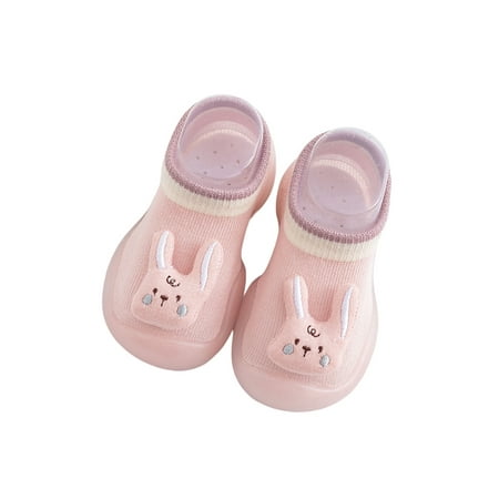 

SIMANLAN Baby Floor Sock Shoes Soft Sole Socks Anti-collision Home Shoe Toddler Lightweight Prewalker Girls Boys First Walker Pink 6.5C