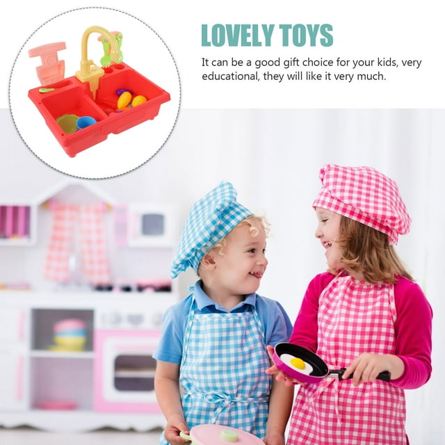 Luxshiny 4Set Kitchen Appliance Toys Electric Dishwashing Toy For Children Creativity Development