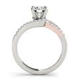 thumbnail image 5 of Mauli Jewels Engagement Rings for Women 0.75 Carat Halo Two-Tone Diamond Engagement Ring 4 Prong 14k Rose & White Gold, 5 of 6