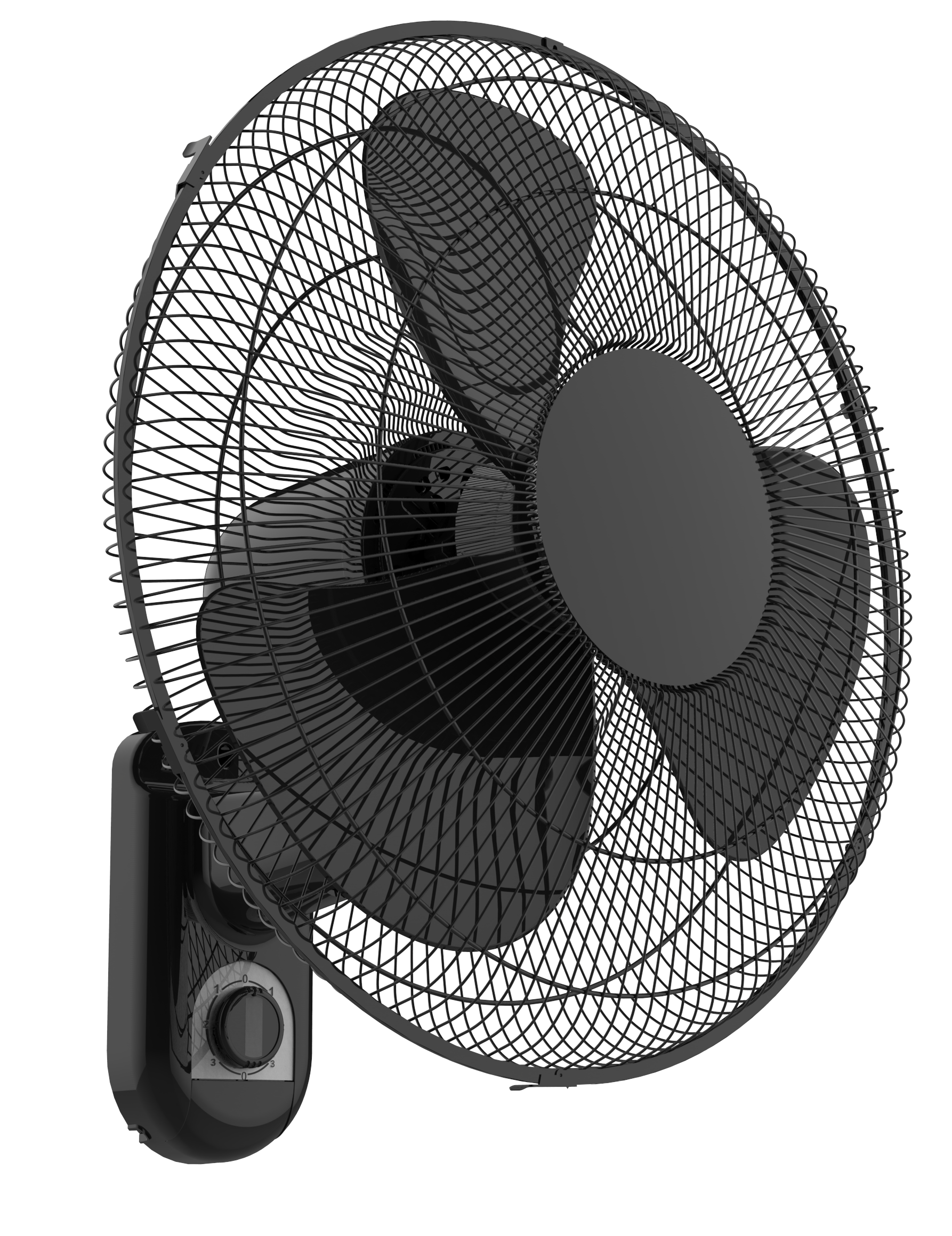 Pelonis 16" 3-Speed Oscillating Wall Mount Fan, FW40-F3B, New, Black - image 5 of 7