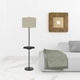 thumbnail image 6 of HomeRoots 62" Bronze Tray Table Floor Lamp With Beige Drum Shade, 6 of 7