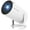 White, variant on Projector, 4K 1080P Portable with WiFi6 5G  5.2, 200 ANSI Lumens, 180° Rotatable, Auto  Correction