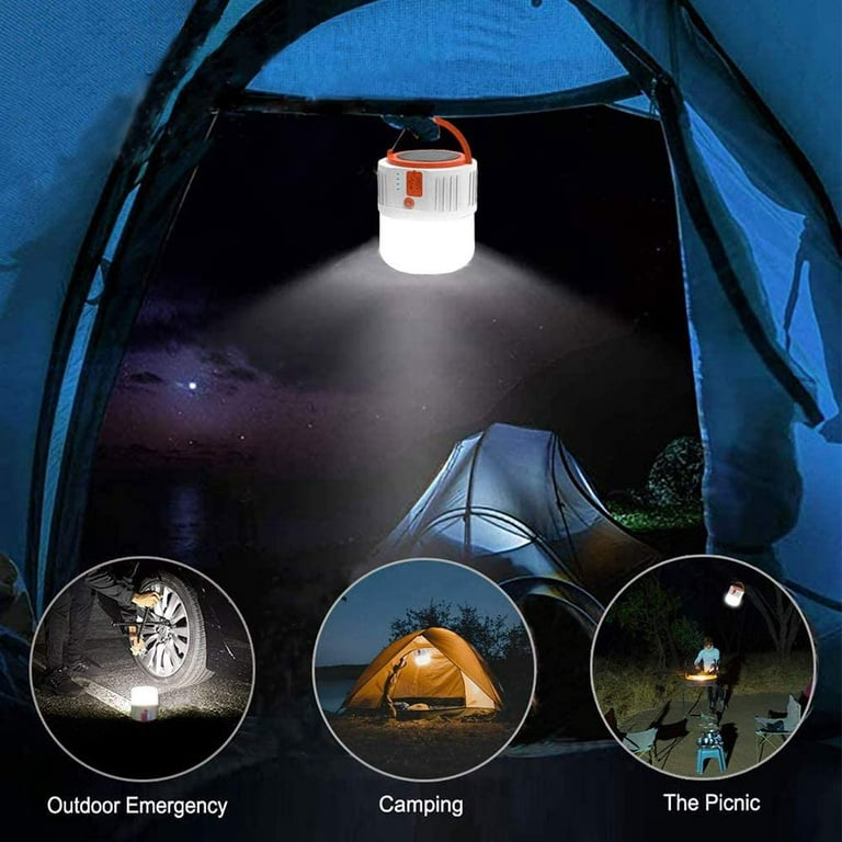 2 Pack Camping Lantern, Outdoor Led Camping Lantern, Rechargeable  Flashlights with 1000LM, 6 Modes, 4000mAh Power Bank, IPX5 Waterproof  Portable