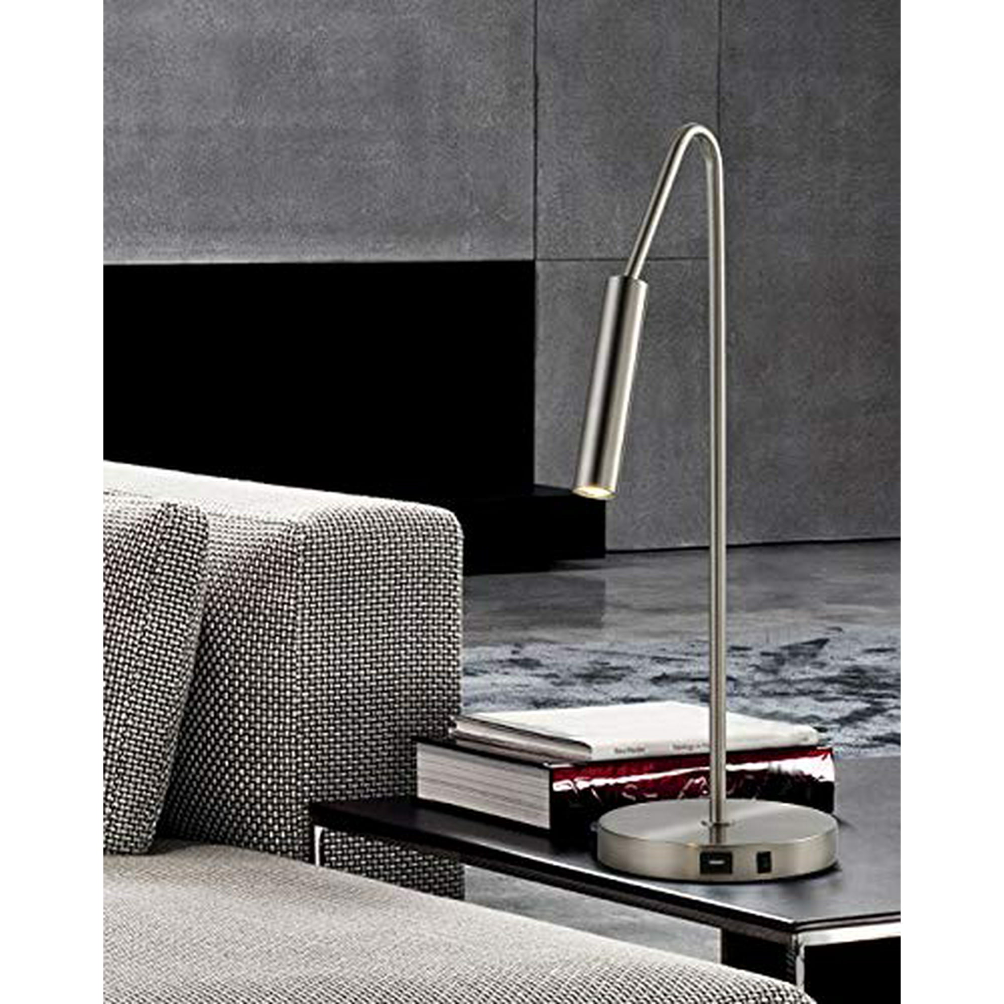 Nova of California 1011592SN Spotlight Table Lamp, Satin Nickel