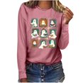 thumbnail image 7 of JOANKDMI Womens Funny Halloween Shirts Long Sleeve Cute Ghosts Reading Books Graphic Tees Casual Crewneck Pullover Fall Tops Season Holiday Book Lover Apparel, 7 of 7