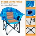 thumbnail image 5 of ABORON Padded Heated Camping Chair 2 Pack, Outdoor Folding Chair with 3 Heat Levels, Fully Padded Heated Patio Chair Portable Heavy Duty Arm Chair, Supports Up to 400lbs, Battery NOT Included, 5 of 10