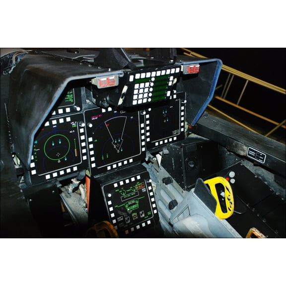 24"x36" Gallery Poster, Lockheed Martin F-22 Raptor cockpit