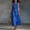 Blue, variant on Morttic Women's Dragonfly Print Sleeveless Maxi Dress – Tiered Ruffle Hem A-Line Solid Color Summer Casual Long Dress White，S