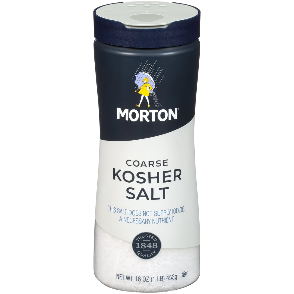 Morton Kosher Salt, Coarse, 16 Ounce