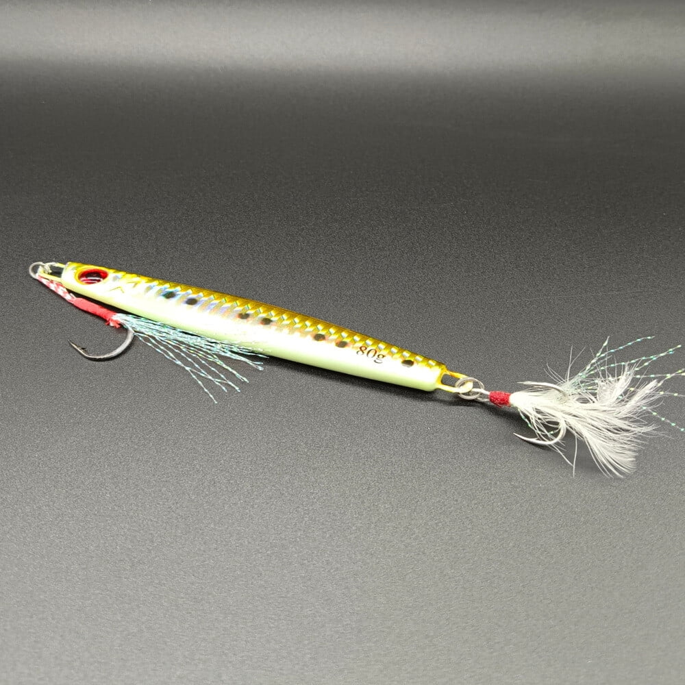 5 Pack Metal Jig Lure Shore Casting Spoon Jigging Bass Saltwater Fishing Tackle
