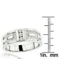 thumbnail image 3 of 14K Mens Natural 0.2 Ctw Diamond Wedding Ring For Him (White Gold Size 12.5), 3 of 3