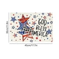 thumbnail image 3 of Uuiauoio Retro Stars Stripes Patriotic Placemats, Memorial Day Independence Day Table Mats for Holiday Party Kitchen Dining Room Decoration, 3 of 6