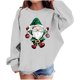 thumbnail image 2 of Blusas y camisas de manga larga con cuello redondo para niños Estampados navideños de manga larga Casual Suelto Forro polar para mayor calidez Sudadera con capucha de manga larga con cuello redondo pa, 2 of 4